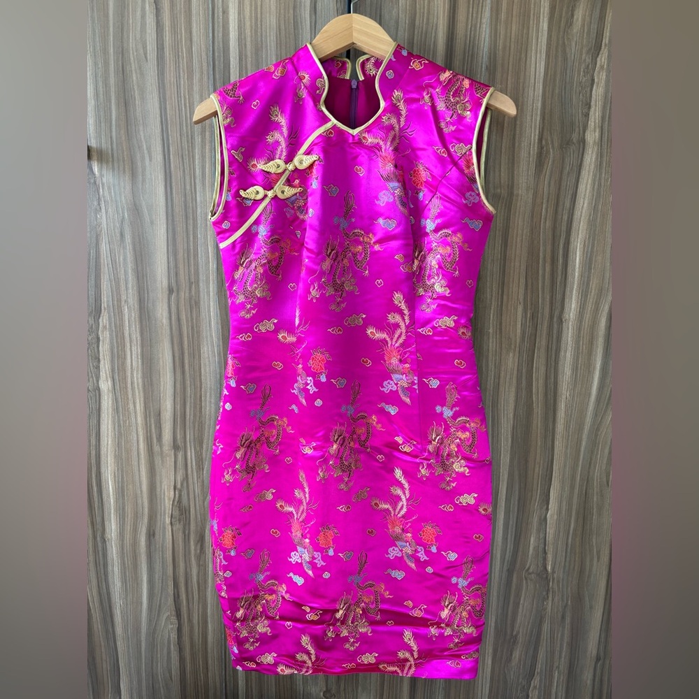 Oriental Vibrant Pink Dress